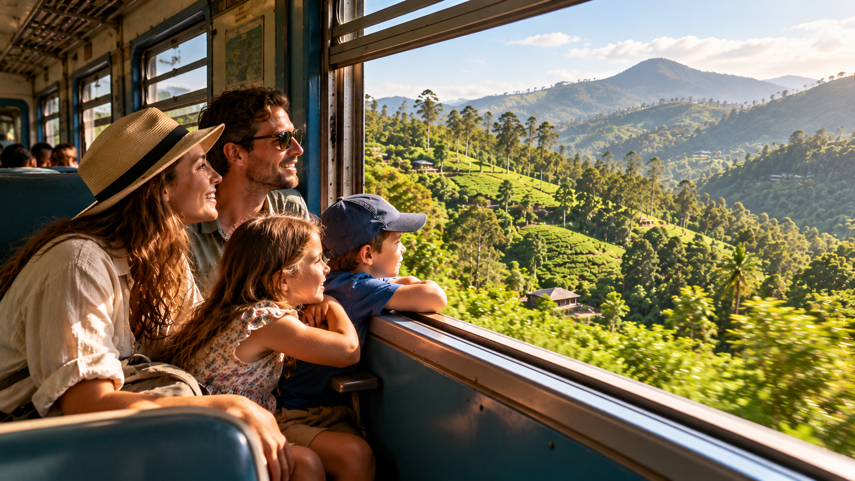 Sri Lanka train travel with kids through the hill country